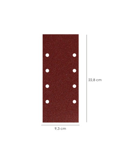Lija Recambio Con Velcro 93x228 mm. con Agujeros Grano  180 (10 Piezas)