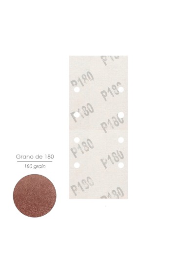 Lija Recambio Con Velcro 93x228 mm. con Agujeros Grano  180 (10 Piezas)