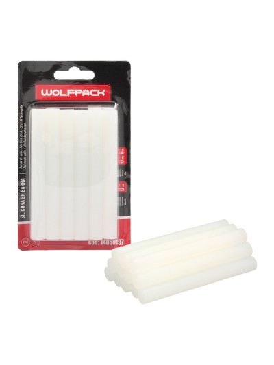 Barras De Pegamento Caliente Ø 11,2 mm. Blister 12 Unidades. Barras Silicona, Pegamento Pistola Termofusible, Silicona Pistola
