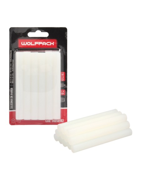 Barras De Pegamento Caliente Ø 11,2 mm. Blister 12 Unidades. Barras Silicona, Pegamento Pistola Termofusible, Silicona Pistola