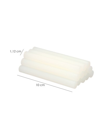 Barras De Pegamento Caliente Ø 11,2 mm. Blister 12 Unidades. Barras Silicona, Pegamento Pistola Termofusible, Silicona Pistola