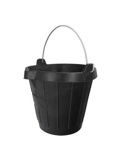 Cubo Obra Industrial Goma 10 Litros Con Pico Vertedor. Base y Laterales Reforzado. Espesor 1 cm. Espuerta Obra, Cubo Goma Obra
