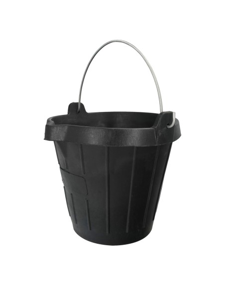 Cubo Obra Industrial Goma 10 Litros Con Pico Vertedor. Base y Laterales Reforzado. Espesor 1 cm. Espuerta Obra, Cubo Goma Obra