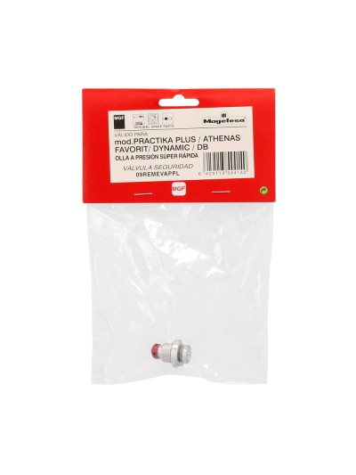 Valvula De Seguridad Compatible Con Olla A Presión Súper Rápida Magefesa Nova, Nova Pro, Prisma y Astra, Recambio oficial