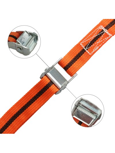 Cinta De Amarre Con Trinquete 5 metros x 38 mm. Trinquete Metalico Automatico, Cincha, Eslinga Mercancia, Correa Sujeción
