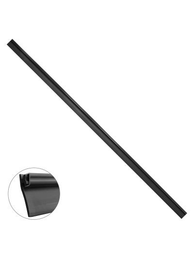 Burlete Reforzado Para Puertas De Garaje Aluminio Negro Con Goma 2,5 m. Perfil Bajo Cochera Cepillo De Puerta, Burlete Garaje