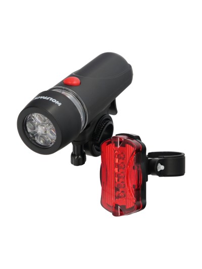 Kit Luces Led Delantera y Trasera Para Bicicleta / Patinete. Funcionamiento a Pilas.