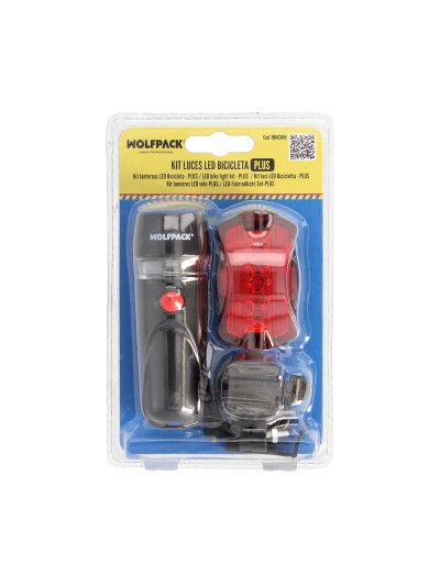 Kit Luces Led Delantera y Trasera Para Bicicleta / Patinete. Funcionamiento a Pilas.