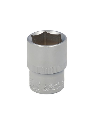 Llave Vaso 1/2" Hexagonal 21 mm. Perfil de 6 caras. Acero Cromo Vanadio, Aristas Redondas