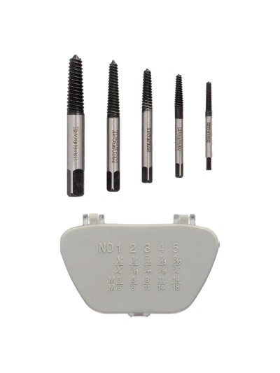 Juego Extractores Conicos Para Tornillos (5 Piezas). Medidas 3 A 18 mm. Extractor Tornillos, Saca Tornillos.