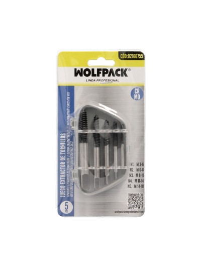 Juego Extractores Conicos Para Tornillos (5 Piezas). Medidas 3 A 18 mm. Extractor Tornillos, Saca Tornillos.