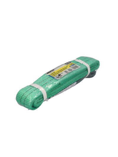 Eslinga Plana Doble Banda 2.000 Kg. Factor Seguridad 7:1, Longitud: 2 Metros Ancho 6 cm. 100% Poliester. Color Verde