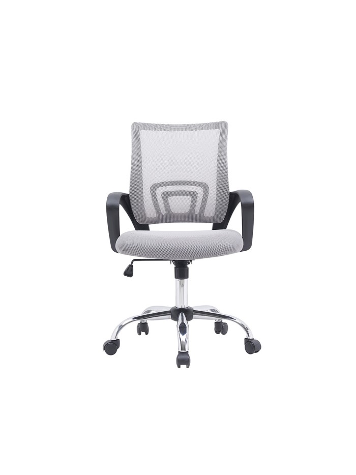 Silla q-connect oficina siena malla base metalica alt max 1000 anc 560 prof 570 ruedas premium color blanco gris Silla q-connect oficina siena malla base metalica alt max 1000 anc 560 prof 570 ruedas premium color blanco gris