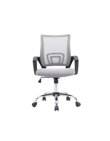 Silla q-connect oficina siena malla base metalica alt max 1000 anc 560 prof 570 ruedas premium color blanco gris