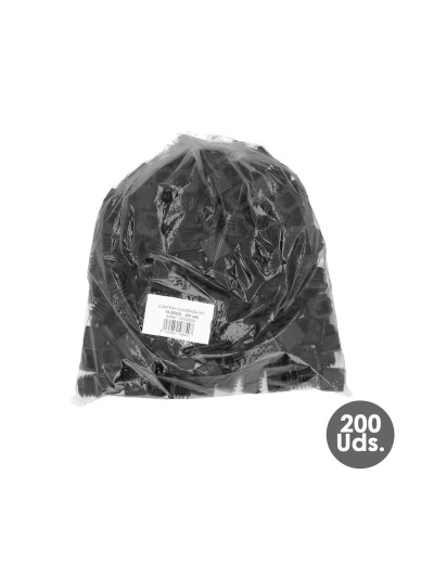 Contera Interior Plastico Cuadrada 25x25 mm. Color Negro. Bolsa 200 Unidades. Contera Mesa, Silla, Muebles, Estanteria