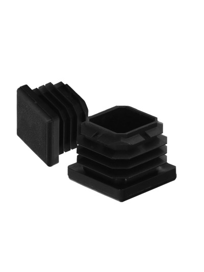 Contera Interior Plastico Cuadrada 30x30 mm. Color Negro. Bolsa 200 Unidades. Contera Mesa, Silla, Muebles, Estanteria