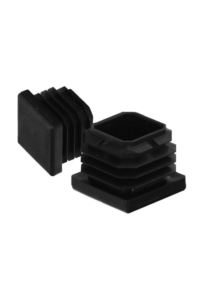 Contera Interior Plastico Cuadrada 30x30 mm. Color Negro. Bolsa 200 Unidades. Contera Mesa, Silla, Muebles, Estanteria