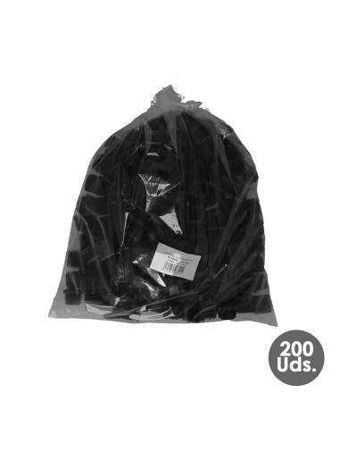 Contera Interior Plastico Cuadrada 30x30 mm. Color Negro. Bolsa 200 Unidades. Contera Mesa, Silla, Muebles, Estanteria