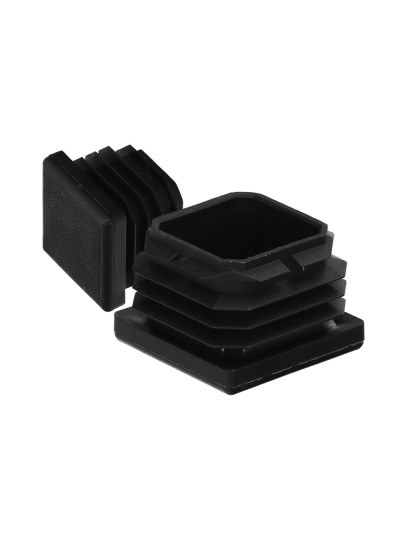 Contera Interior Plastico Cuadrada 35x35 mm. Color Negro. Bolsa 200 Unidades. Contera Mesa, Silla, Muebles, Estanteria