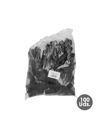 Contera Interior Plastico Cuadrada 50x50 mm. Color Negro. Bolsa 100 Unidades. Contera Mesa, Silla, Muebles, Estanteria