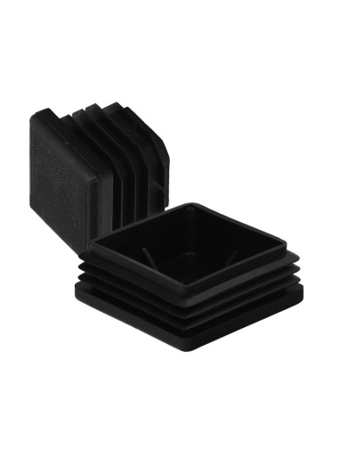 Contera Interior Plastico Cuadrada 60x60 mm. Color Negro. Bolsa 50 Unidades. Contera Mesa, Silla, Muebles, Estanteria