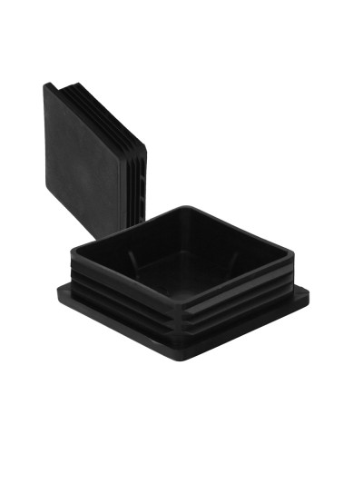 Contera Interior Plastico Cuadrada 80x80 mm. Color Negro. Bolsa 25 Unidades. Contera Mesa, Silla, Muebles, Estanteria