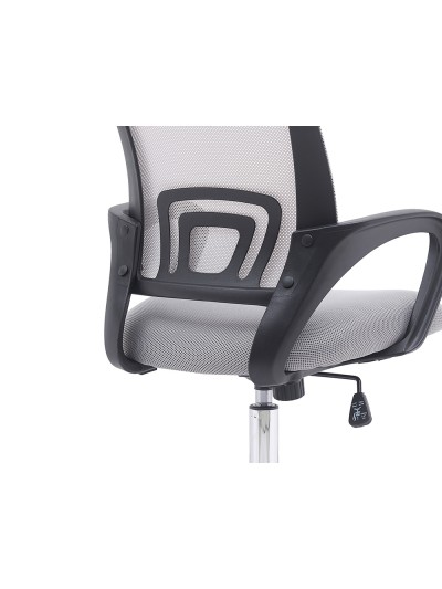 Silla q-connect oficina siena malla base metalica alt max 1000 anc 560 prof 570 ruedas premium color blanco gris
