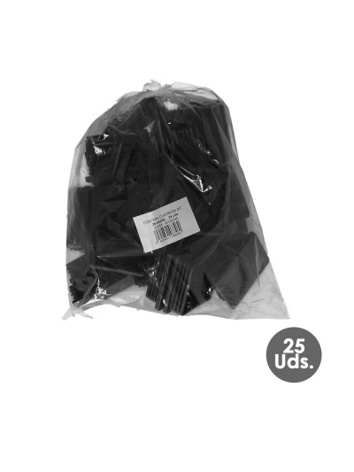 Contera Interior Plastico Cuadrada 80x80 mm. Color Negro. Bolsa 25 Unidades. Contera Mesa, Silla, Muebles, Estanteria