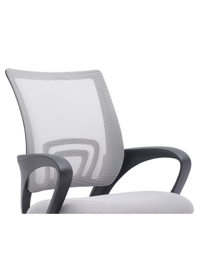 Silla q-connect oficina siena malla base metalica alt max 1000 anc 560 prof 570 ruedas premium color blanco gris