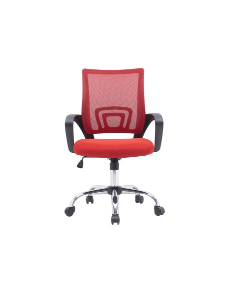 Silla q-connect oficina siena malla base metalica alt max 1000 anc 560 prof 570 ruedas premium color negro rojo