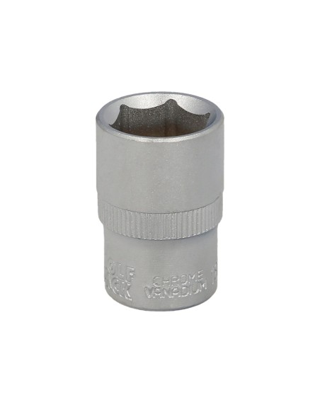 Llave Vaso 1/2" Hexagonal 19 mm. Perfil de 6 caras. Acero Cromo Vanadio, Aristas Redondas