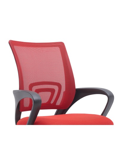Silla q-connect oficina siena malla base metalica alt max 1000 anc 560 prof 570 ruedas premium color negro rojo
