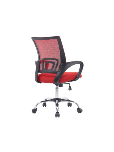 Silla q-connect oficina siena malla base metalica alt max 1000 anc 560 prof 570 ruedas premium color negro rojo