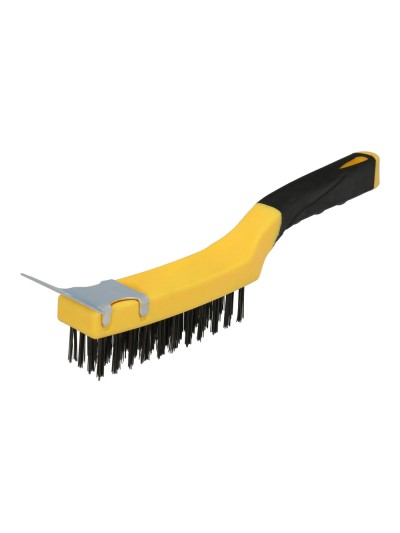 Cepillo Manual Acero Soldador Con Rascador, Mango de plástico, Cepillo Soldaduras, Cepillo Taller