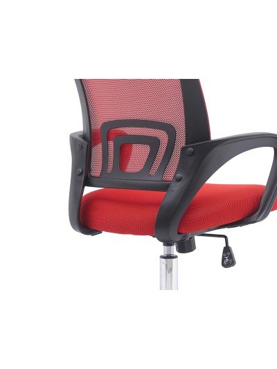 Silla q-connect oficina siena malla base metalica alt max 1000 anc 560 prof 570 ruedas premium color negro rojo