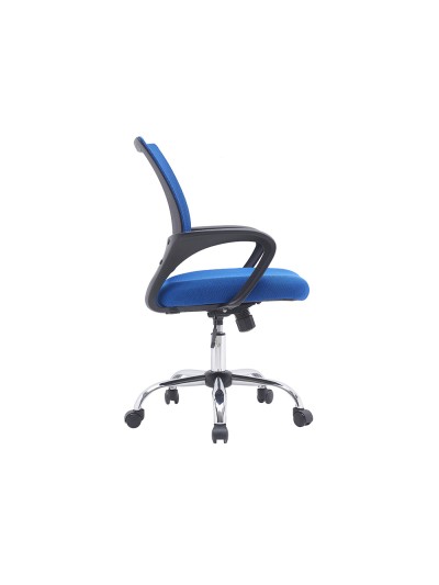 Silla q-connect oficina siena malla base metalica alt max 1000 anc 560 prof 570 ruedas premium color negro azul