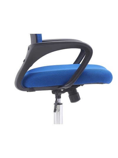 Silla q-connect oficina siena malla base metalica alt max 1000 anc 560 prof 570 ruedas premium color negro azul