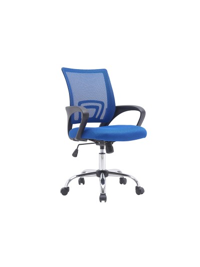 Silla q-connect oficina siena malla base metalica alt max 1000 anc 560 prof 570 ruedas premium color negro azul