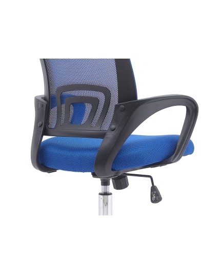 Silla q-connect oficina siena malla base metalica alt max 1000 anc 560 prof 570 ruedas premium color negro azul