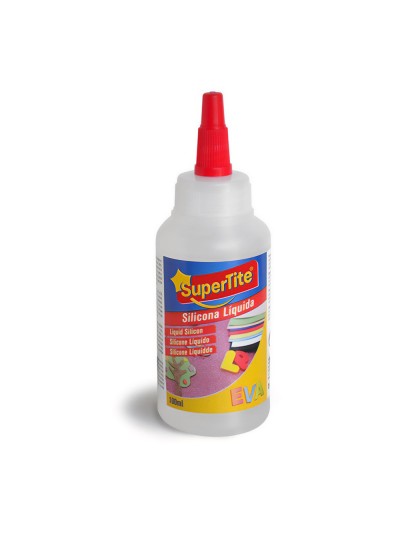 Silicona Liquida Botella 100 ml. Uso Escolar / Oficina. No Toxica Con Aplicador y Tapón