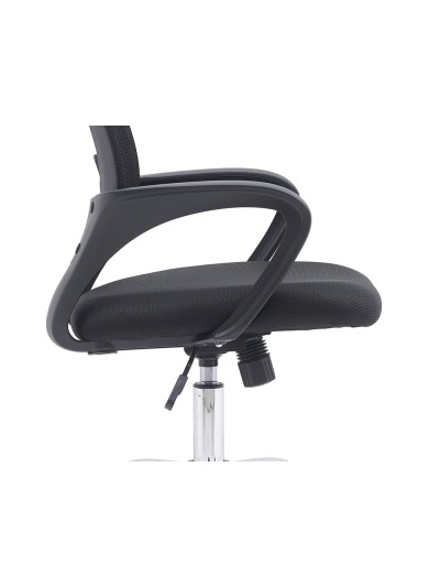 Silla q-connect oficina siena malla base metalica alt max 1000 anc 560 prof 570 ruedas premium color negro