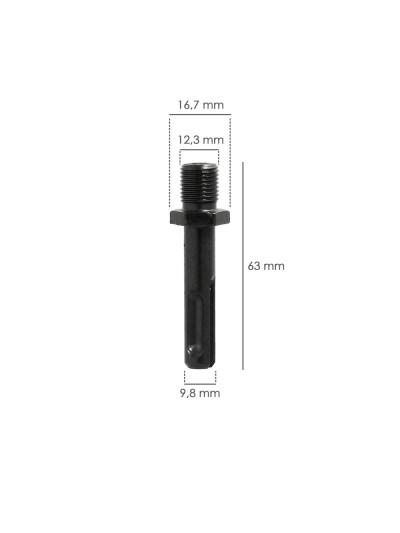 Adaptador Martillo SDS Plus A Portabrocas 1/2"  mm.