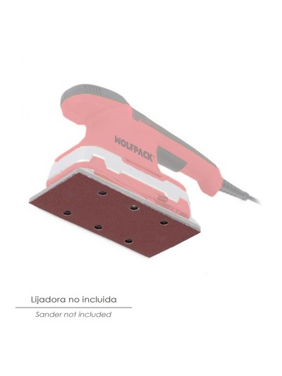 Lija Recambio Con Velcro 115x280 mm. con Agujeros Grano  40 (10 Piezas)
