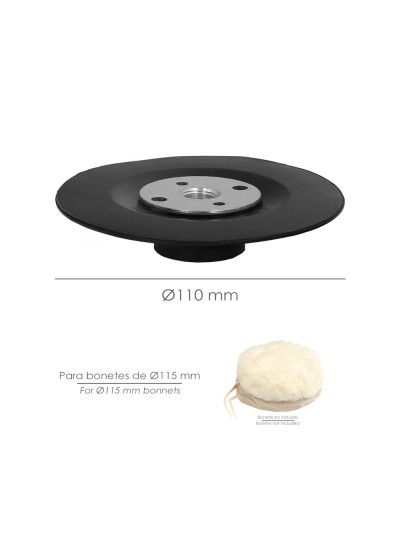 Plato Amoladora Nylon Ø 115 mm. Con Rosca M14. Disco Plástico Para Bonete