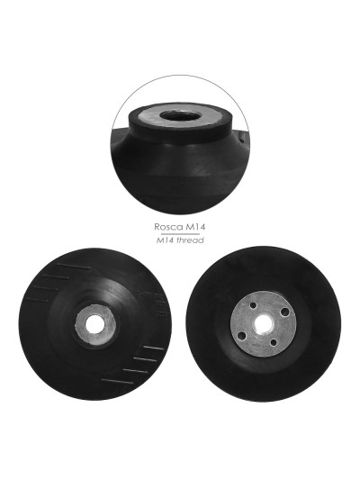 Plato Amoladora Nylon Ø 115 mm. Con Rosca M14. Disco Plástico Para Bonete