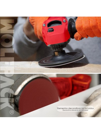 Lija Recambio Velcro Amoladora Ø 180 mm. Grano  80 (10 Piezas)