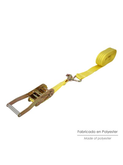 Cinta De Amarre Con Ratchet 9 metros x 50 mm. Trinquete Metalico Automatico, Cincha, Eslinga Mercancia, Correa Sujeción