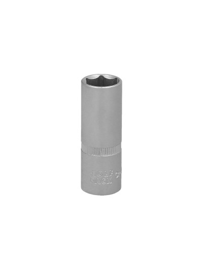 Llave Vaso 1/4" Hexagonal Larga 13 mm. Perfil de 6 caras. Acero Cromo Vanadio, Aristas Redondas