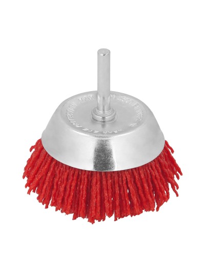 Cepillo Nylon Taza Ø 75 m. 1/4". Cepillo De Lijado Nailon. Cepillo Para Taladro De Nailon, Cepillo De Alambre Abrasivo De Nailon