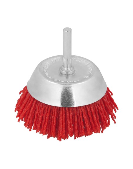 Cepillo Nylon Taza Ø 75 m. 1/4". Cepillo De Lijado Nailon. Cepillo Para Taladro De Nailon, Cepillo De Alambre Abrasivo De Nailon